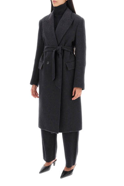 Shop Max Mara Harden Cashmere Coat In Grey
