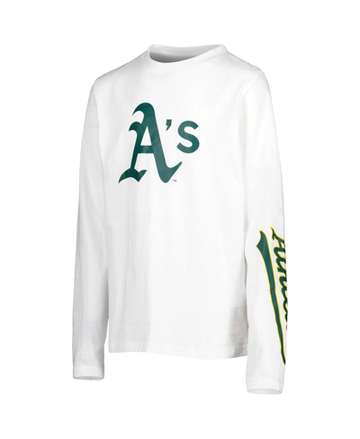 Shop Stitches Youth Boys  Green, White Oakland Athletics Combo T-shirt Set In Green,white