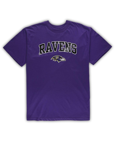 Shop Concepts Sport Men's  Purple, Heathered Gray Baltimore Ravens Big And Tall T-shirt And Pants Sleep Se In Purple,heathered Gray