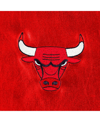 The Wild Collective Men's And Women's  Red Chicago Bulls Metallic Full-snap Bomber Jacket In Red