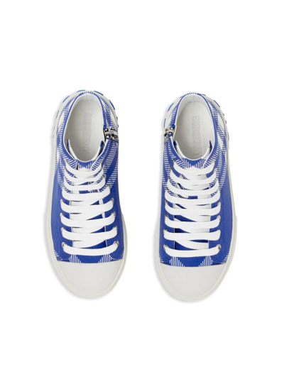 Shop Burberry Sneaker Alte Con Check In Blue