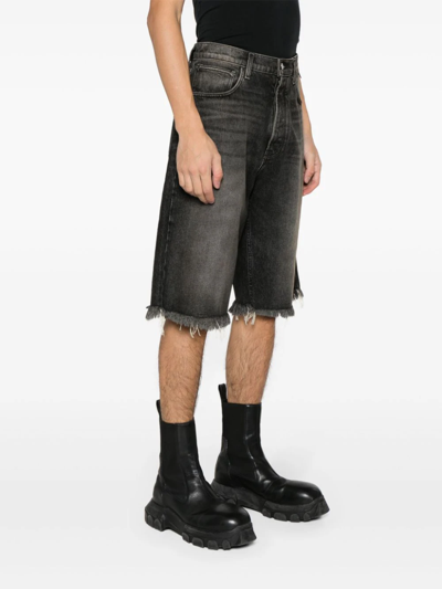 Shop Rhude Shorts In Denim In Black