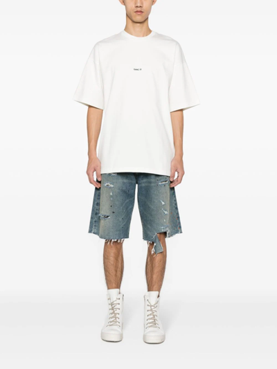 Shop Rhude Shorts In Denim Invecchiato In Blue