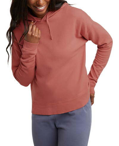 Shop Hanes Hasen Women's Comfortwash Hoodie Sweatshirt In Nantucket Red