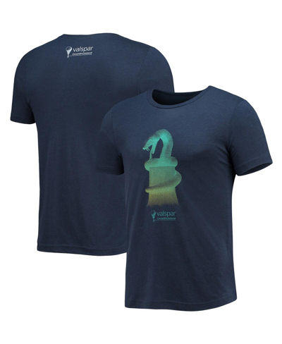 Shop Ahead Men's  Navy Valspar Championship Snake Tri-blend T-shirt