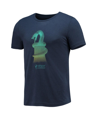 Shop Ahead Men's  Navy Valspar Championship Snake Tri-blend T-shirt