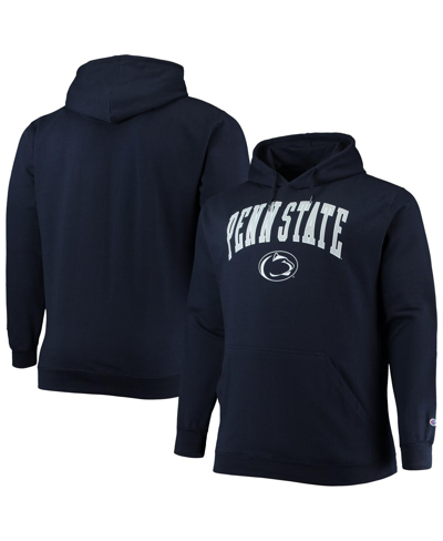 Shop Champion Men's  Navy Penn State Nittany Lions Big And Tall Arch Over Logo Powerblend Pullover Hoodie