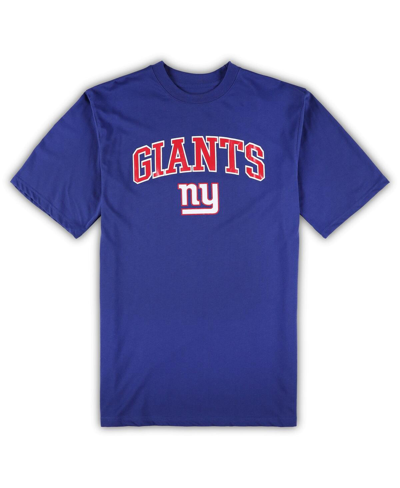 Shop Concepts Sport Men's  Royal, Heather Gray New York Giants Big And Tall T-shirt And Pajama Pants Sleep In Royal,heather Gray