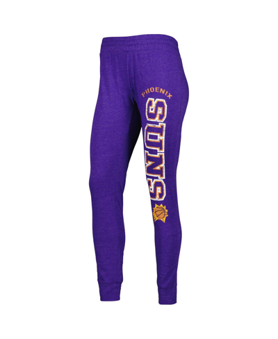 Concepts Sport Women's  Heather Purple Phoenix Suns Team Hoodie And Pants Sleep Set In Heather Purple