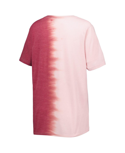 Gameday Couture Crimson Oklahoma Sooners Find Your Groove Split-dye T-shirt In Crimson