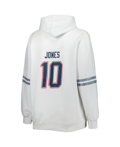Shop Profile Women's Mac Jones White New England Patriots Plus Size Name And Number Pullover Hoodie