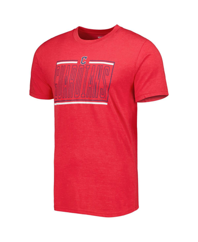 Concepts Sport Men's  Navy, Red Cleveland Guardians Meter T-shirt And Shorts Sleep Set In Navy,red