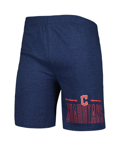 Concepts Sport Men's  Navy, Red Cleveland Guardians Meter T-shirt And Shorts Sleep Set In Navy,red