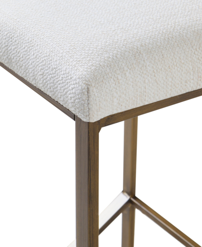 Shop Ink+ivy 16" Marino Wide Plywood Backless Upholstered Counter Stool In Ivory