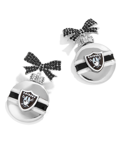 Shop Baublebar Women's  Las Vegas Raiders Ornament Earrings In Silver