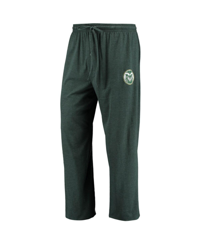 Concepts Sport Green/heathered Charcoal Colorado State Rams Meter Long Sleeve T-shirt & Pants Sleep In Green,heathered Charcoal