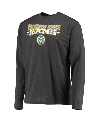 Concepts Sport Green/heathered Charcoal Colorado State Rams Meter Long Sleeve T-shirt & Pants Sleep In Green,heathered Charcoal