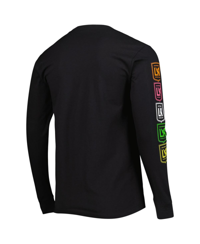 Shop Mitchell & Ness Men's  Black Lafc Papel Picado Long Sleeve T-shirt