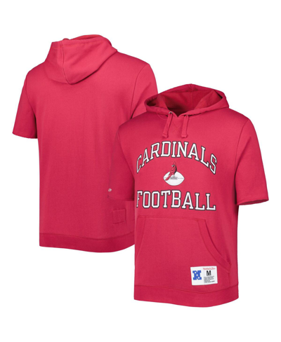 Mitchell & Ness Men's  Cardinal Arizona Cardinals Washed Short Sleeve Pullover Hoodie In Cardinal