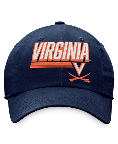 Shop Top Of The World Men's  Navy Virginia Cavaliers Slice Adjustable Hat