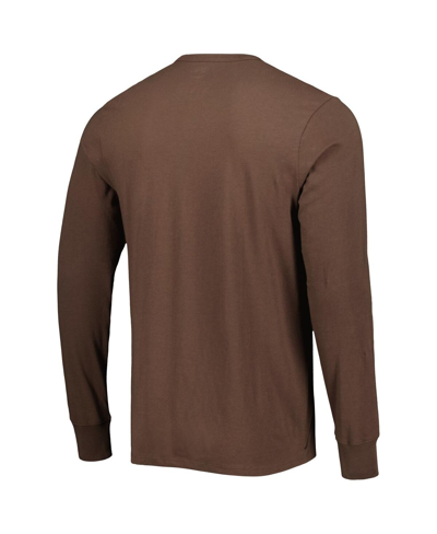 Shop 47 Brand Men's ' Brown Cleveland Browns Brand Wide Out Franklin Long Sleeve T-shirt