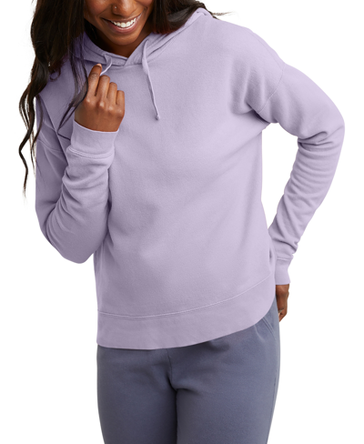 Shop Hanes Hasen Women's Comfortwash Hoodie Sweatshirt In Future Lavender
