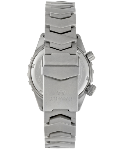 Shop Abingdon Co. Women's Marina Diver's Multifunctional Titanium Bracelet & White Silicone Strap Watch 40mm In Yellow Snapper