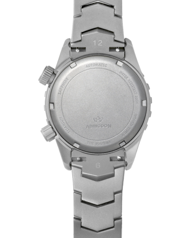 Shop Abingdon Co. Women's Marina Diver's Multifunctional Titanium Bracelet & White Silicone Strap Watch 40mm In Yellow Snapper