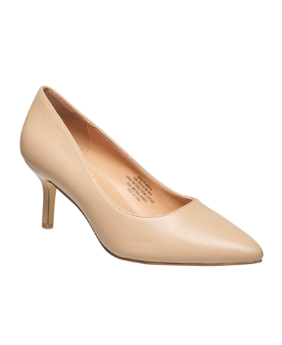 Shop French Connection Women's Kate Flex Pumps In Nude- Faux Leather