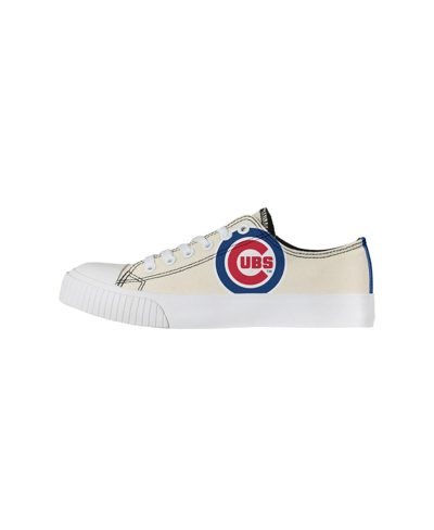 Shop Foco Women's  Cream Chicago Cubs Low Top Canvas Shoes