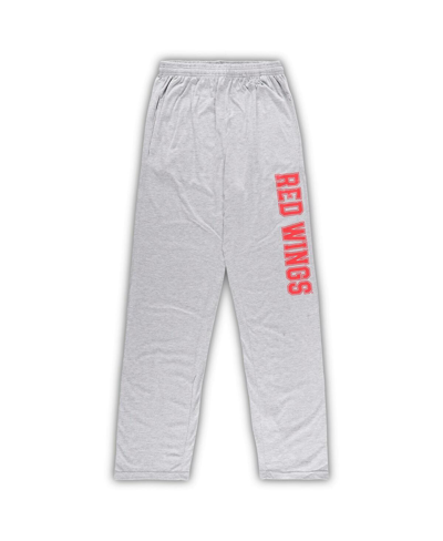 Profile Men's Detroit Red Wings Red, Heather Gray Big And Tall T-shirt And Pants Lounge Set In Red,heather Gray
