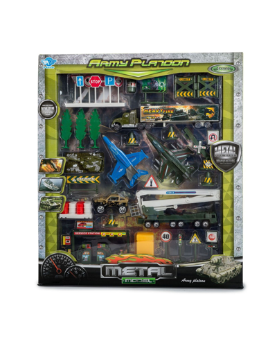 Shop Big Daddy Mag-genius Mini Vehicle Army-inspired Platoon Scene 40-piece Mega Toy Set In Multi