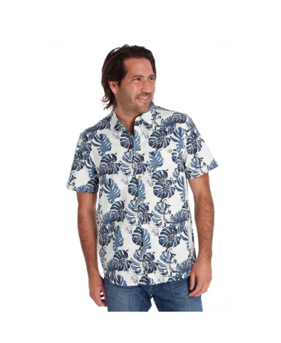 Shop Px Clothing Men's Short Sleeve Floral Shirt In Navy