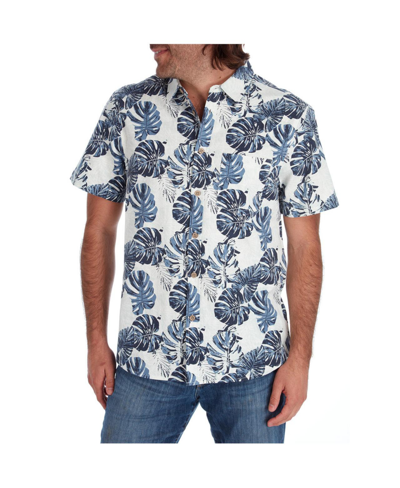 Shop Px Clothing Men's Short Sleeve Floral Shirt In Navy