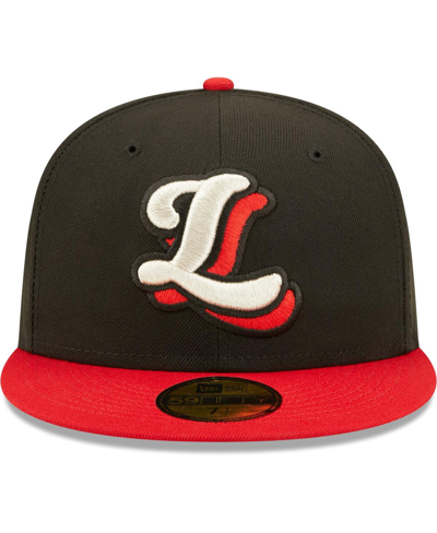 New Era Men's  Black Lansing Lugnuts Authentic Collection Team 59fifty Fitted Hat In Black