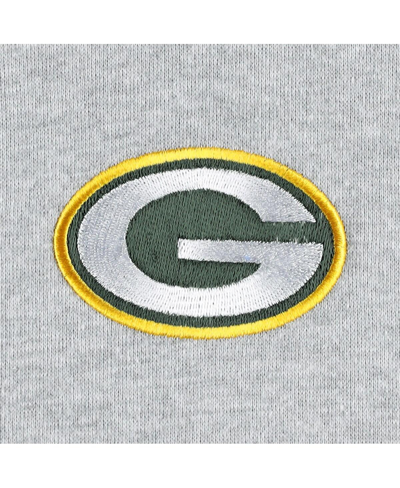 Profile Men's Heather Gray Green Bay Packers Big And Tall Fleece Raglan Full-zip Hoodie Jacket In Heather Gray