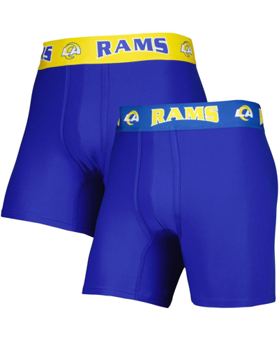 Shop Concepts Sport Men's  Royal, Gold Los Angeles Rams 2-pack Boxer Briefs Set In Royal,gold