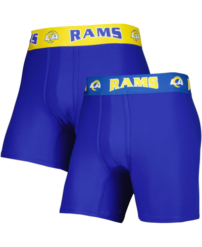 Concepts Sport Men's  Royal, Gold Los Angeles Rams 2-pack Boxer Briefs Set In Royal,gold