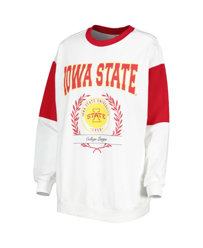 Gameday Couture Women's  Crimson Alabama Crimson Tide It's A Vibe Dolman Pullover Sweatshirt In White