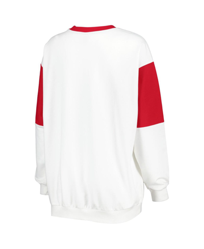 Gameday Couture Women's  Crimson Alabama Crimson Tide It's A Vibe Dolman Pullover Sweatshirt In White