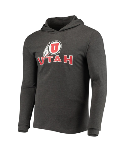 Shop Concepts Sport Men's  Red, Charcoal Utah Utes Meter Long Sleeve Hoodie T-shirt And Jogger Pants Sleep In Red,charcoal