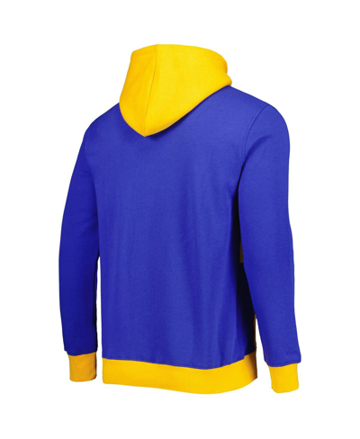 Shop Mitchell & Ness Men's  Royal Los Angeles Rams Big Face 5.0 Pullover Hoodie