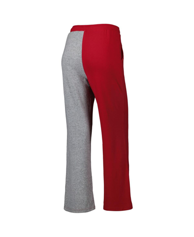 Shop Zoozatz Women's  Crimson, Gray Alabama Crimson Tide Colorblock Cozy Tri-blend Lounge Pants In Crimson,gray