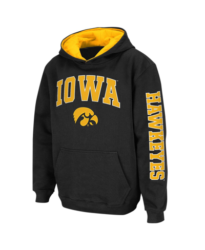 Colosseum Youth  Black Iowa Hawkeyes 2-hit Team Pullover Hoodie In Black