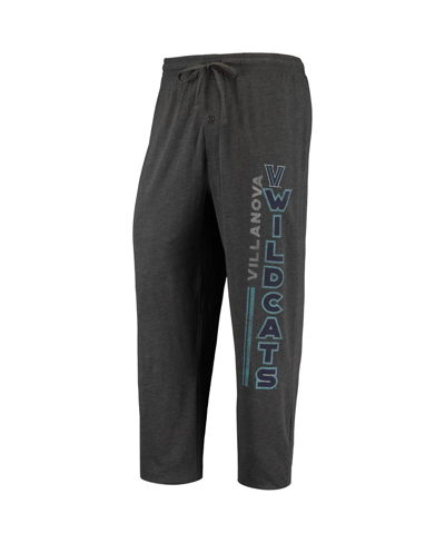 Concepts Sport Men's  Heathered Charcoal, Navy Villanova Wildcats Meter T-shirt And Pants Sleep Set In Heathered Charcoal,navy