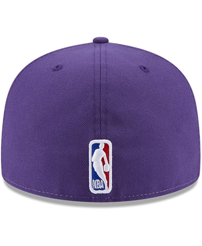 New Era Men's  White, Purple Phoenix Suns Back Half 9fifty Fitted Hat In White,purple
