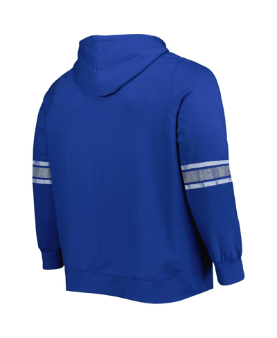 Shop Profile Women's Royal, Heather Gray Chicago Cubs Plus Size Front Logo Full-zip Hoodie In Royal,heather Gray