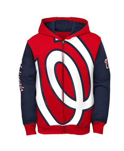 Shop Outerstuff Youth Boys Red Washington Nationals Poster Board Full-zip Hoodie