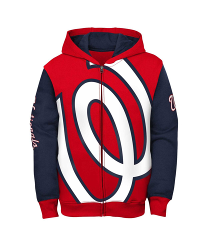 Outerstuff Youth Red Washington Nationals Poster Board Full-zip Hoodie In Red
