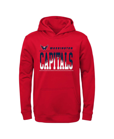 Shop Outerstuff Youth Boys Red Washington Capitals Play-by-play Performance Pullover Hoodie